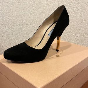Prada Black Suede Pumps Size 8
